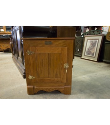 Oak Ice Box Side Table