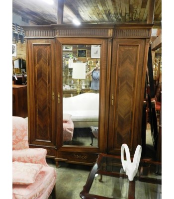 Late 19th C. French satinwood wardrobe