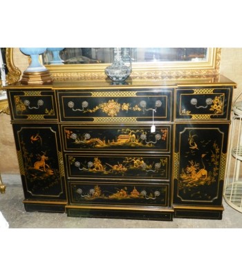 SOLD - Oriental Style Painted Dresser