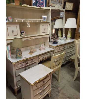 SOLD - Bedroom Set with Desk and Chair, Bureau with Mirror, and Nightstand