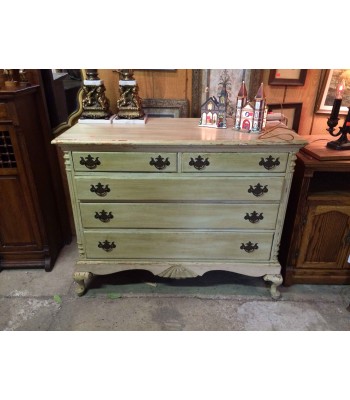 SOLD - White Distressed Dresser