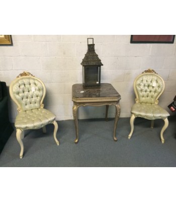 Pair French style chairs