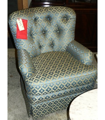 SOLD - Contemporary Tufted Wingback Arm Chair