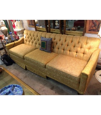 Tufted Gold 60s Sofa