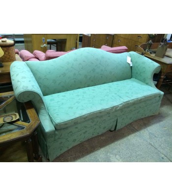 SOLD - Green Camelback Sofa