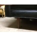 SOLD - Mid-Century Black Vinyl Sofa and Ottoman