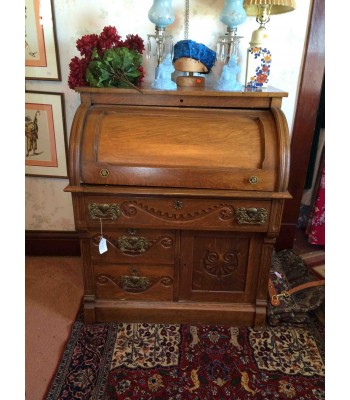 Victorian Roll Top Secretary Desk (as-is)