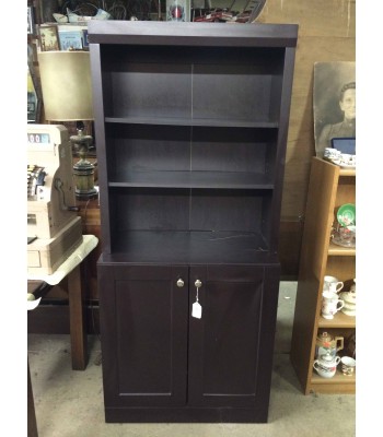 Dark Wood Bookcase and Storage